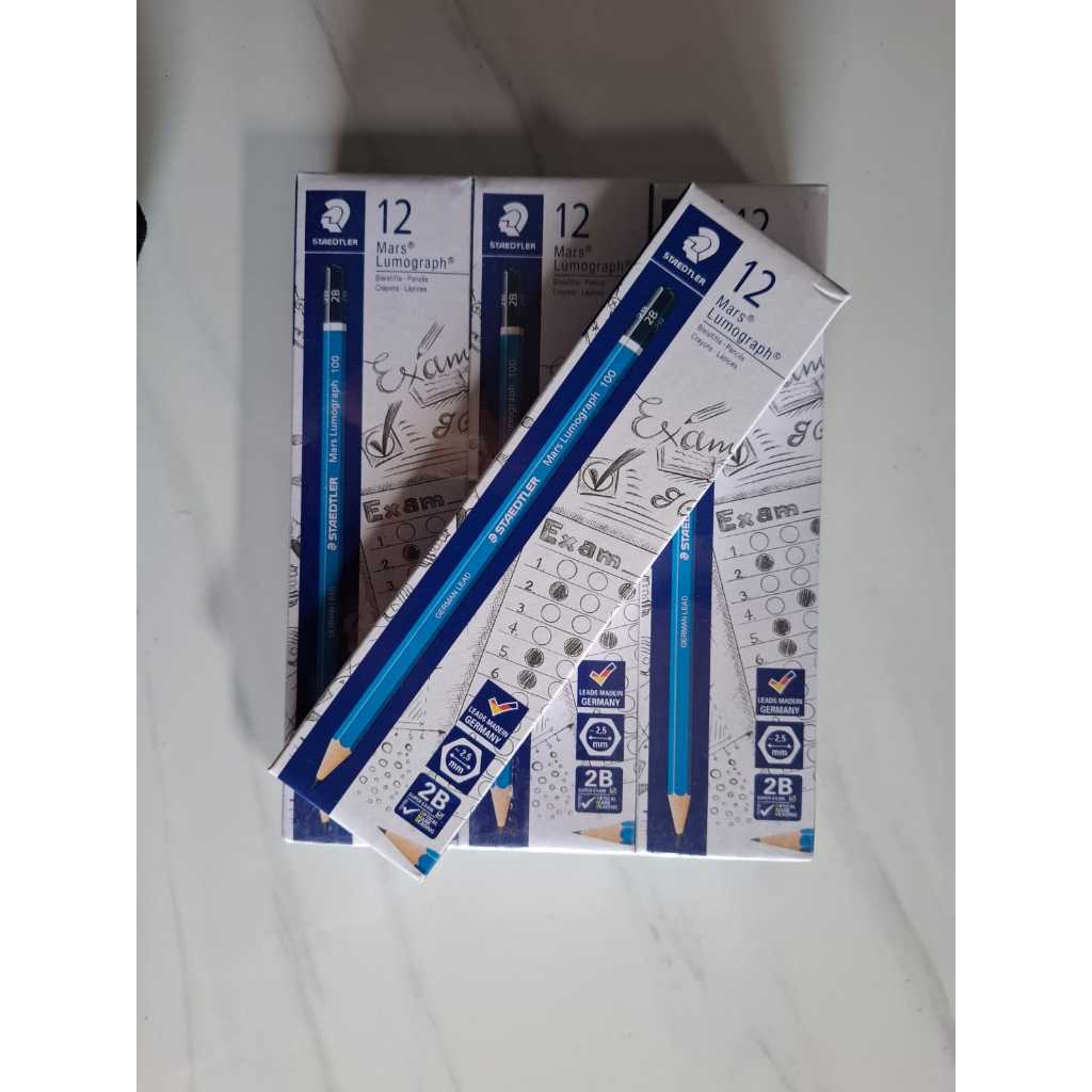 

(PAKET HEMAT) PENSIL 2B STEADLER PER 6 PACK /MARS LUMOGRAPH 100/PENSIL UJIAN KOMPUTER