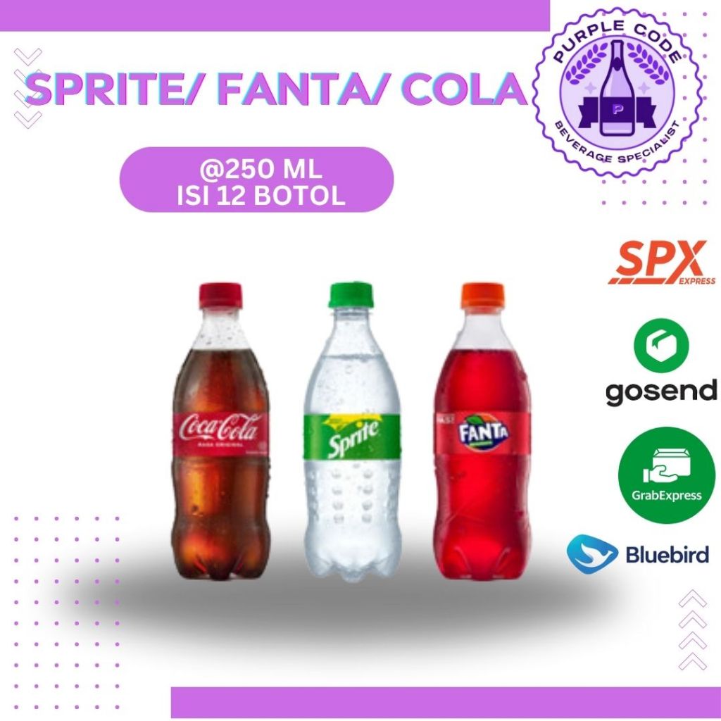 

(INSTANT READY) SPRITE FANTA COCA COLA MINI IMUT 250 Isi 12 BOTOL Per KRAT - READY COCA COLA, FANTA, SPRITE, Air Minum Kemasan SODA Botol Minuman Kardus