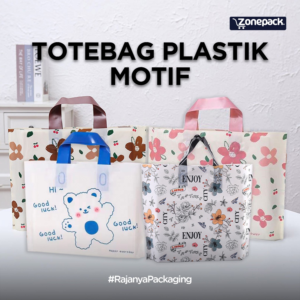 

Totebag Plastik Motif Flower Tas Souvenir | Paperbag Plastik Good Luck | Kantong Plastik Model Jinjing| Goodiebag Plastik | Kantong Kresek Motif