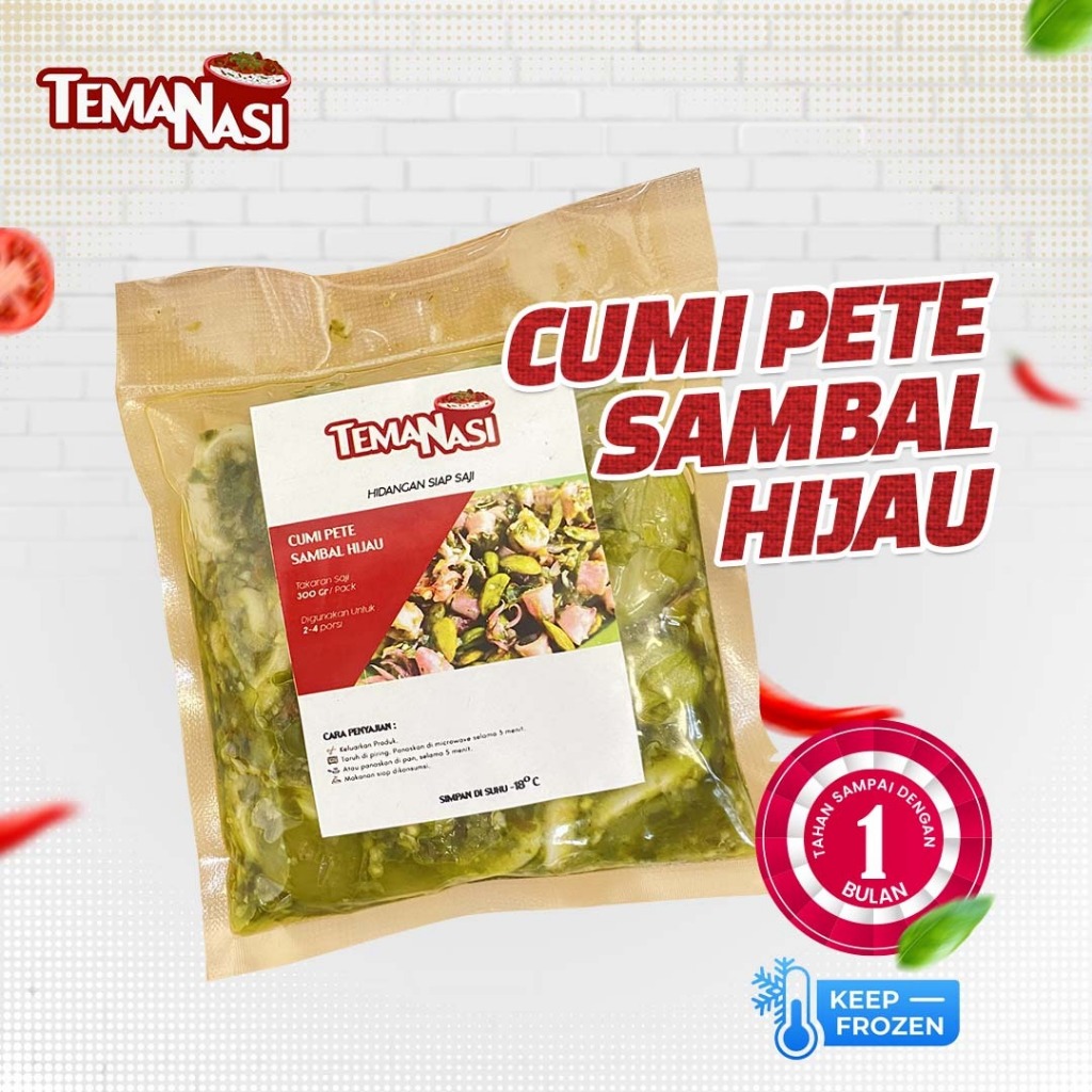 

Teman Nasi - Cumi Pete Sambal Hijau Frozen 300gr / Cumi Frozen Siap Saji