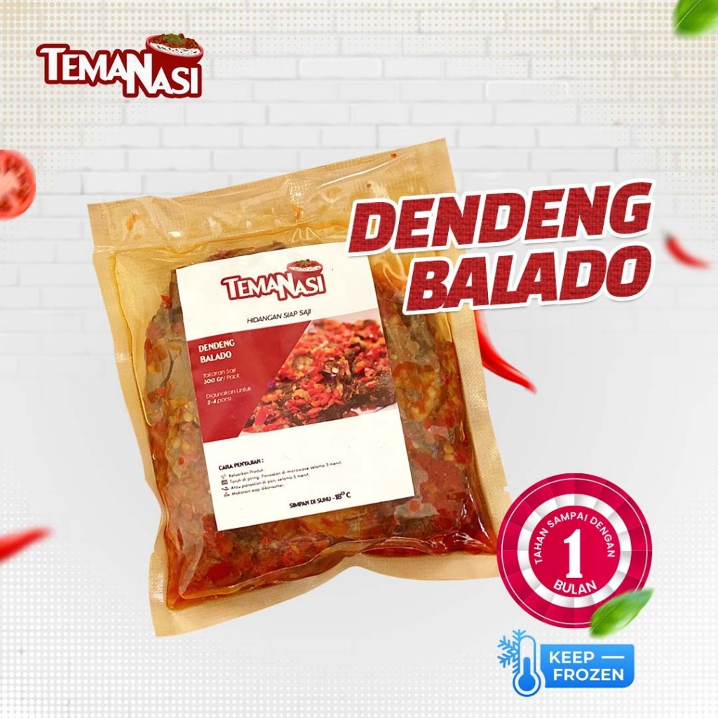 

Teman Nasi - Dendeng Balado Frozen 300gr / Dendeng Daging Sapi Frozen Siap Saji