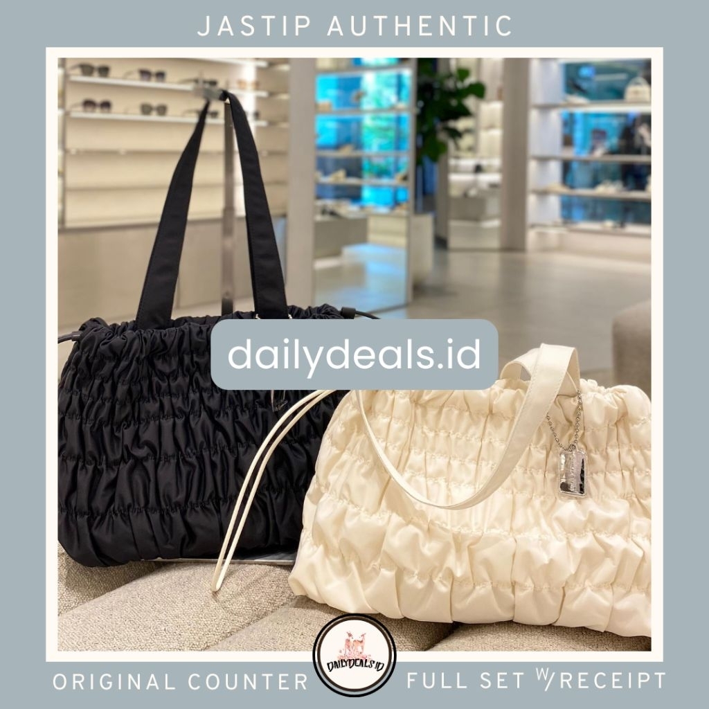#2-30271558-1 Klio Nylon - Jast[p] CK ORIGINAL COUNTER RUCHED TOTE BAG TAS STORE AUTHENTIC ASLI MALL