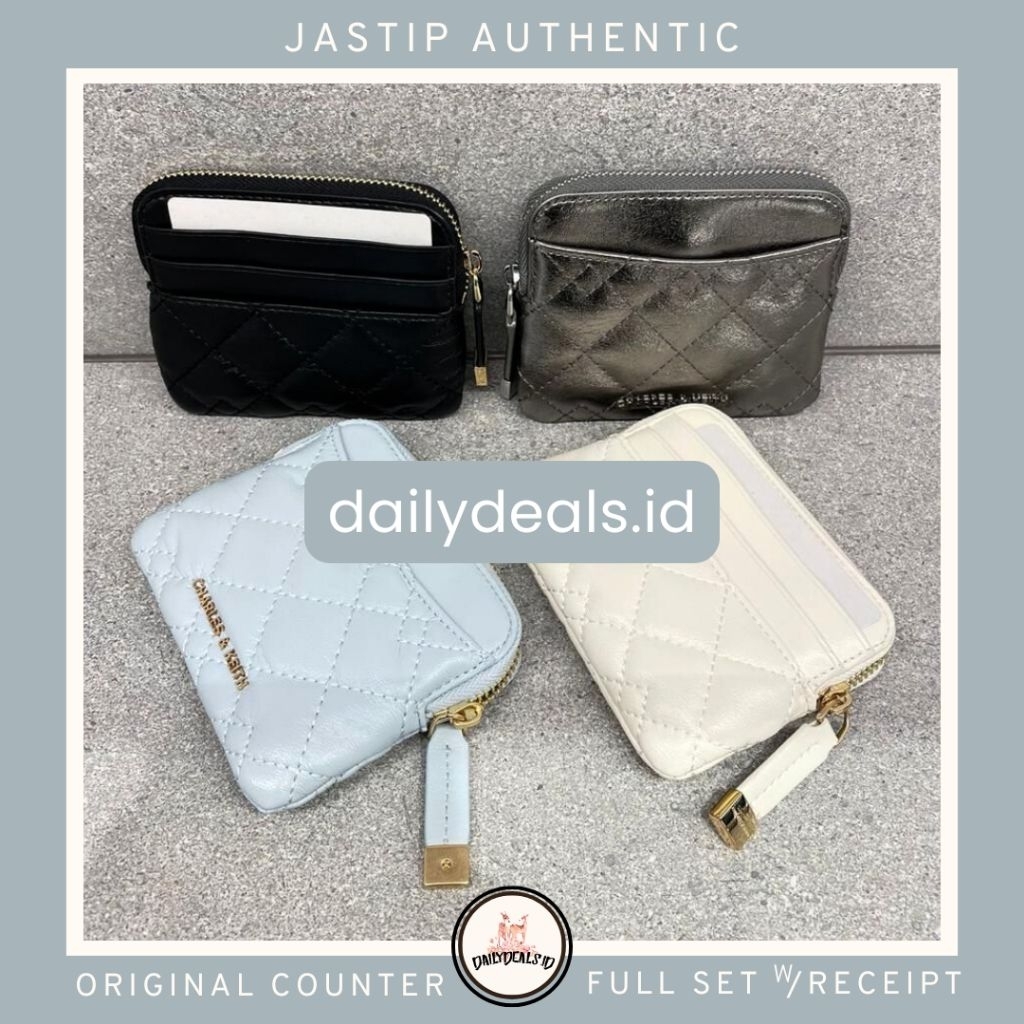 #6-50681214 Duo Card - Jast[p] CK ORIGINAL COUNTER QUILTED HOLDER DOMPET KARTU MINI STORE AUTHENTIC 