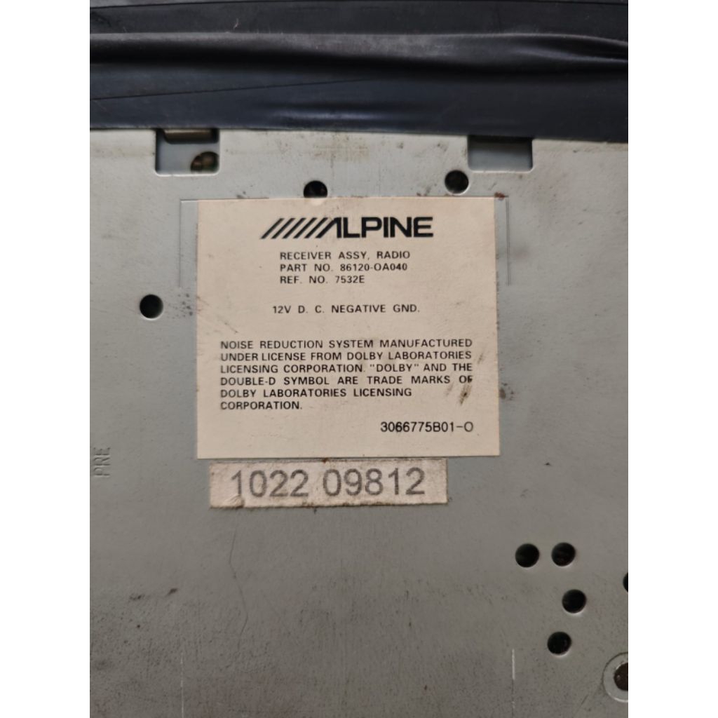 Tape mobil jadul merk Alpine