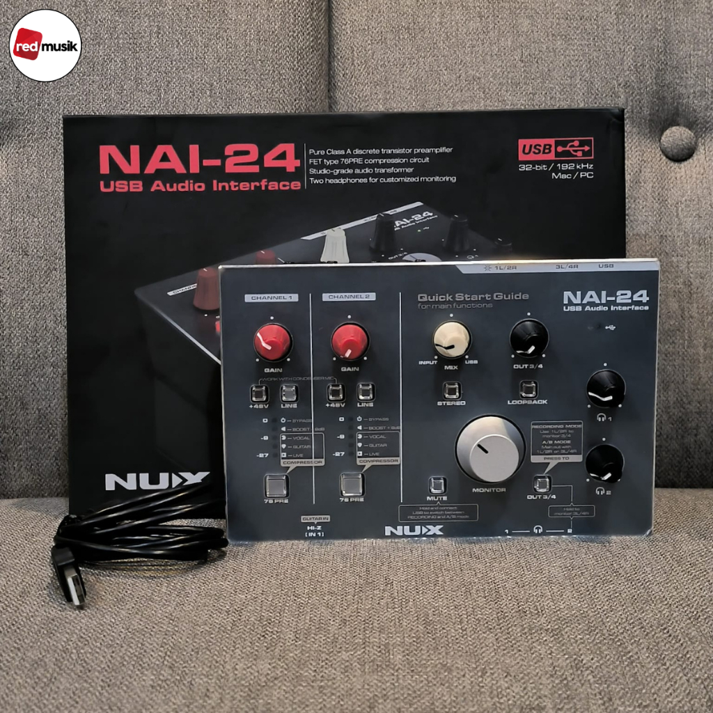 Soundcard Nux NAI24 USB Audio Interface Soundcard Audio