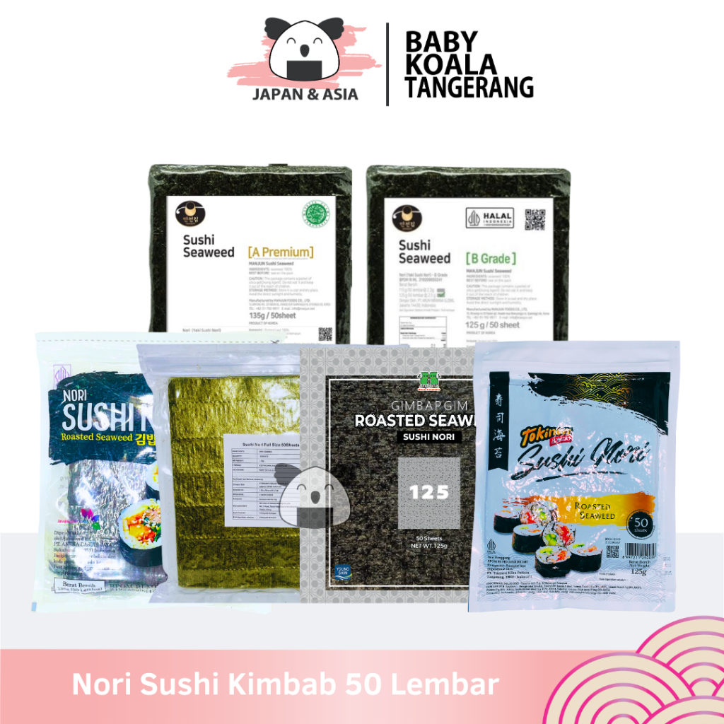 

MANJUN & YOUNG SHIN Nori Sushi 50 Lembar Halal | Sakao Tokinori Java Super Food Chung Jung One | Kimbab/ Gimbab -BKT