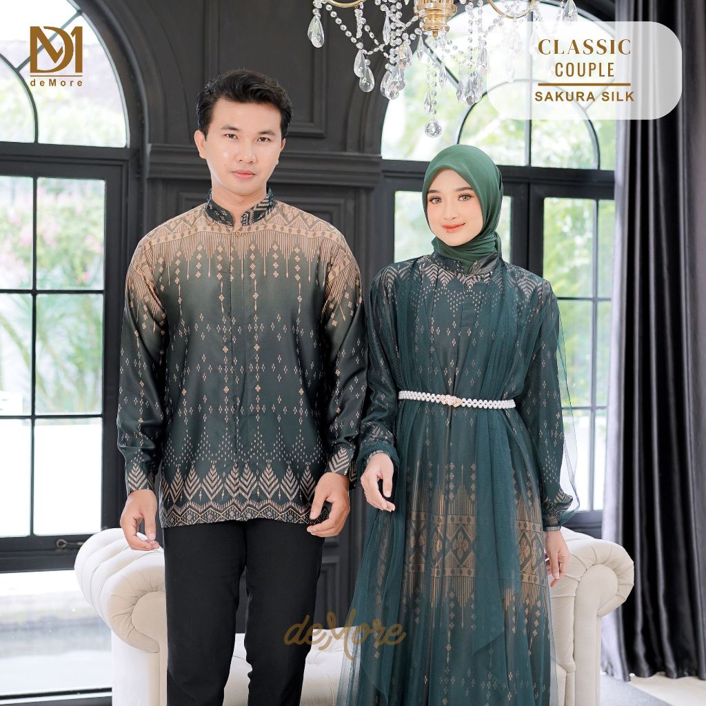 Baju Kondangan Couple | Couple Baju Kondangan Pasangan | Baju Couple Pasangan - Classic Silk Mewah D