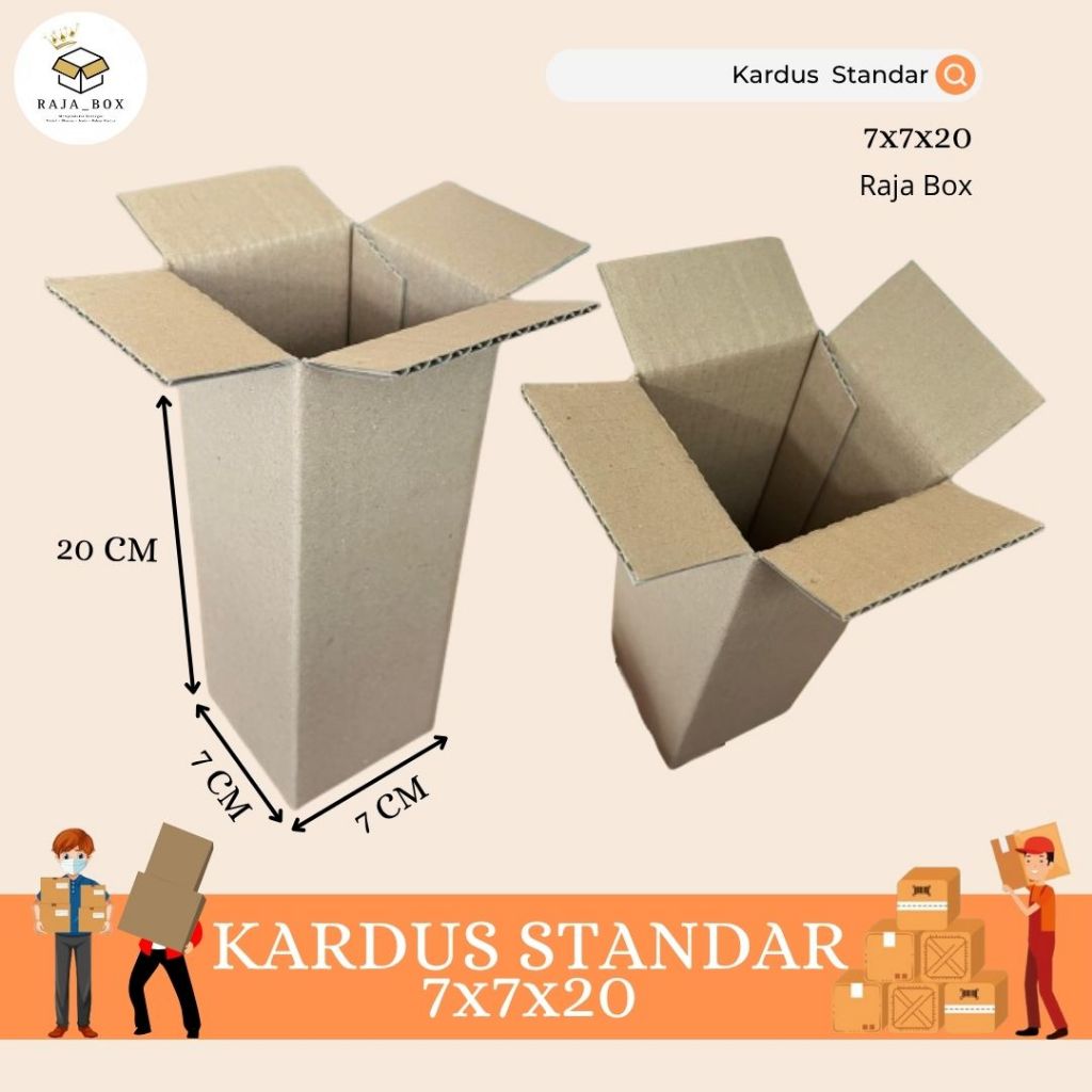 

Kardus Kemasan Box Standar 7x7x20 Kardus Packing