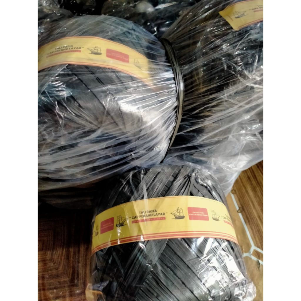 

Tali Rafia Hitam cap Prau Layar pembelian 1 bal isi 10pcs
