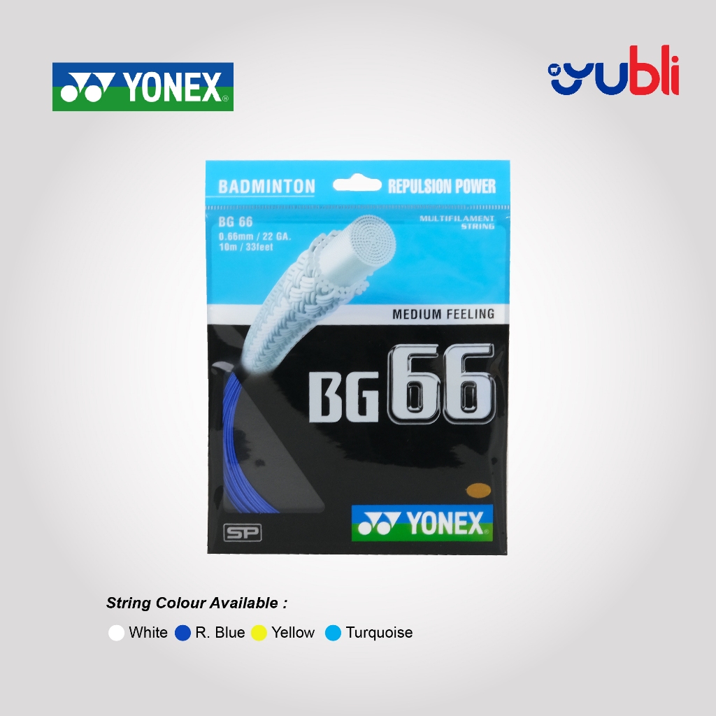 YuBli | SENAR RAKET BADMINTON | SENAR RAKET YONEX BG 66 MEDIUM | 100% ORI