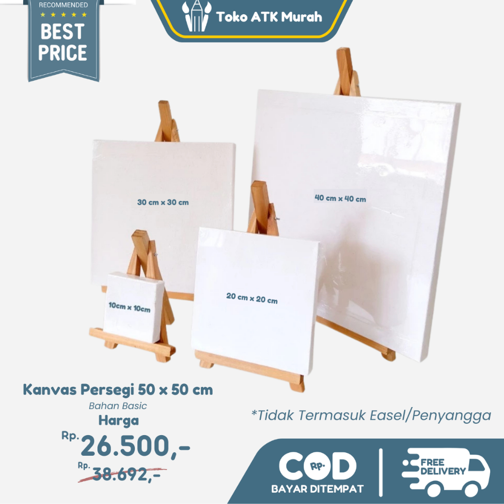 

Kanvas Lukis Basic Persegi 50 x 50 cm - Canvas Board