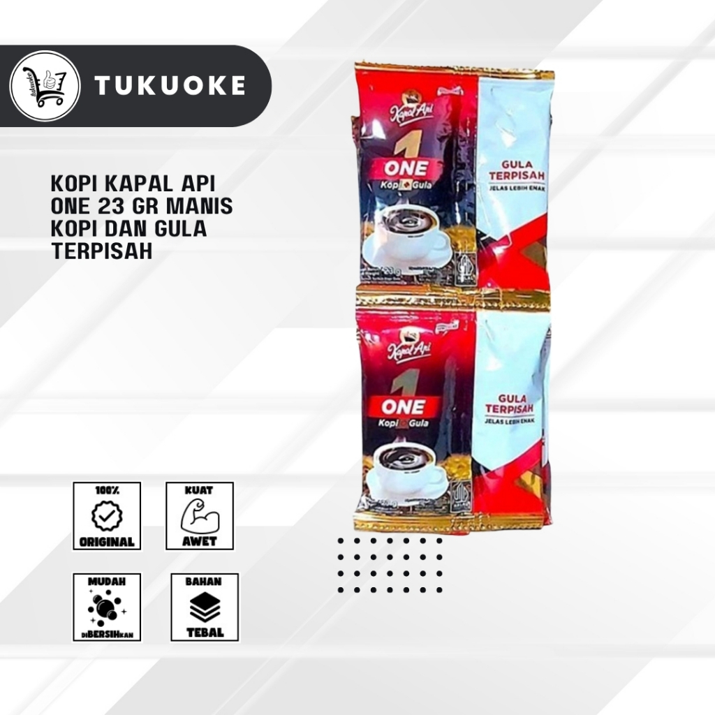 

Kopi Kapal Api One 23 GR Manis Kopi dan Gula Terpisah [1 RENCENG 10 SACHET]