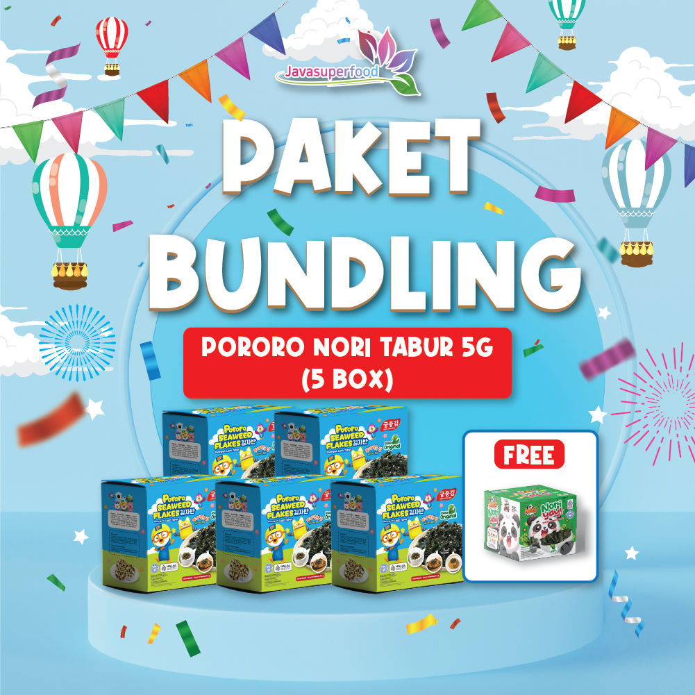 

(PAKET BUNDLING) HALALPORORO SEAWEED FLAKES 5GR 5 BOX FREE 1 BOX NORI YAY