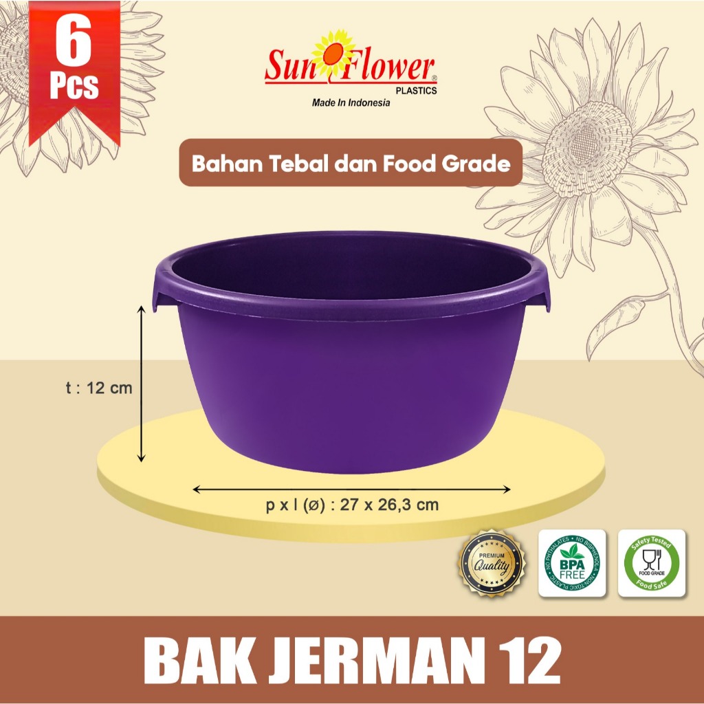 BAK JERMAN 12/BASKOM JUMBO/ BASKOM HAJATAN/ BAK PLASTIK / BAK AIR ANTI PECAH / HIJAU