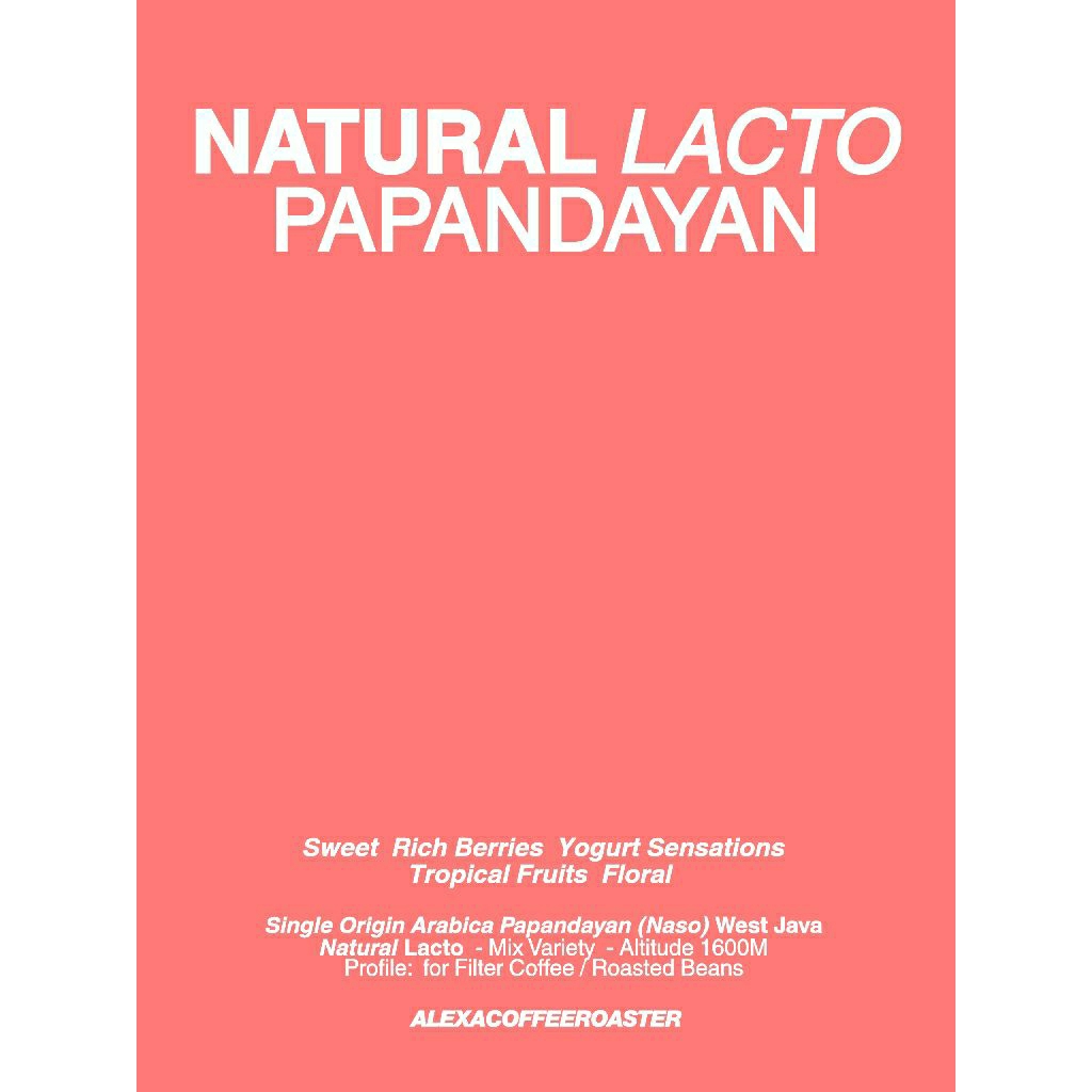 

LIMITED! Arabica Natural Lactic Papandayan 200gr Roasted Bean