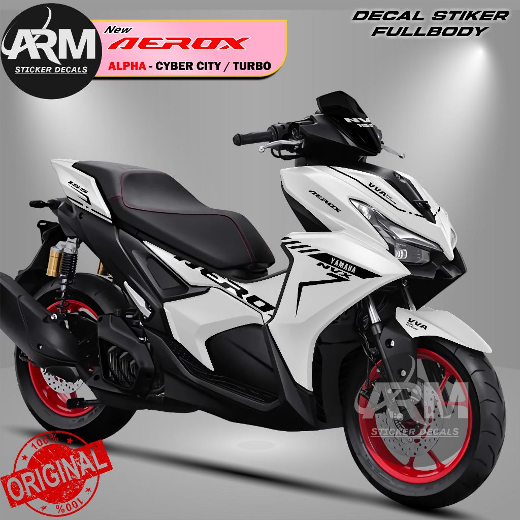 DECAL STICKER NEW AEROX ALPHA-CYBER CITY / TURBO FULL BODY TERBARU