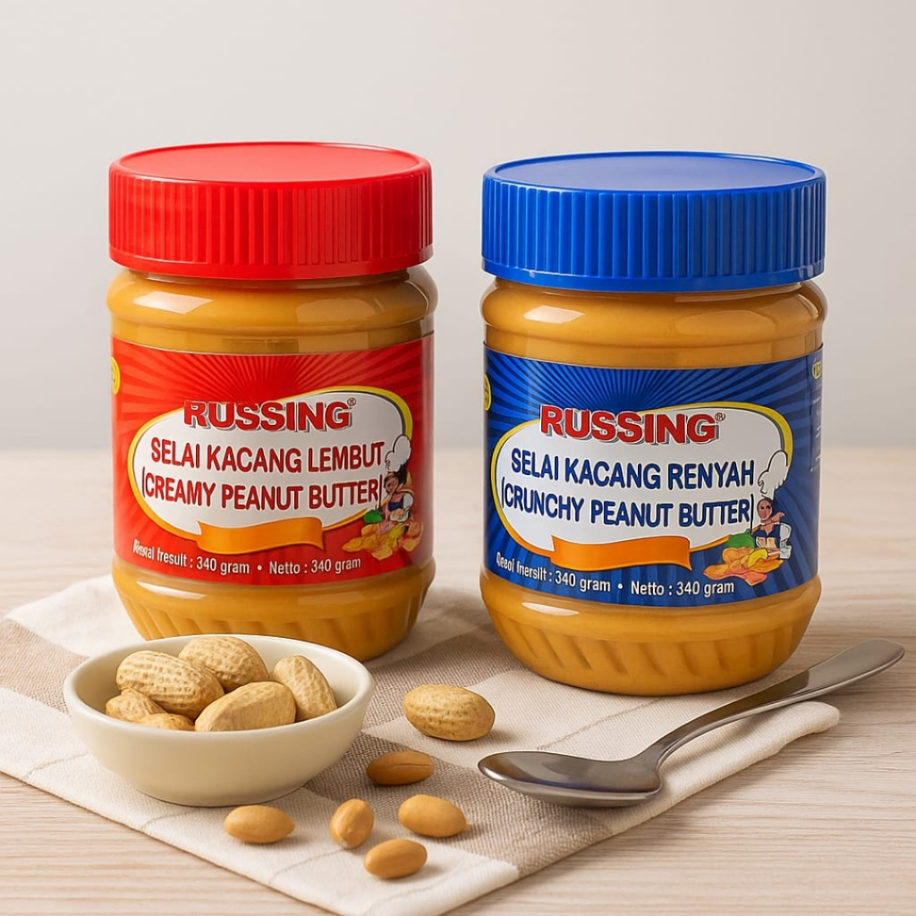 

[ HALAL ] RUSSING / Selai Kacang Peanut Butter - Creamy & Chunky, 340g, Perfect for Bread, Roti, and Hot Pot6932