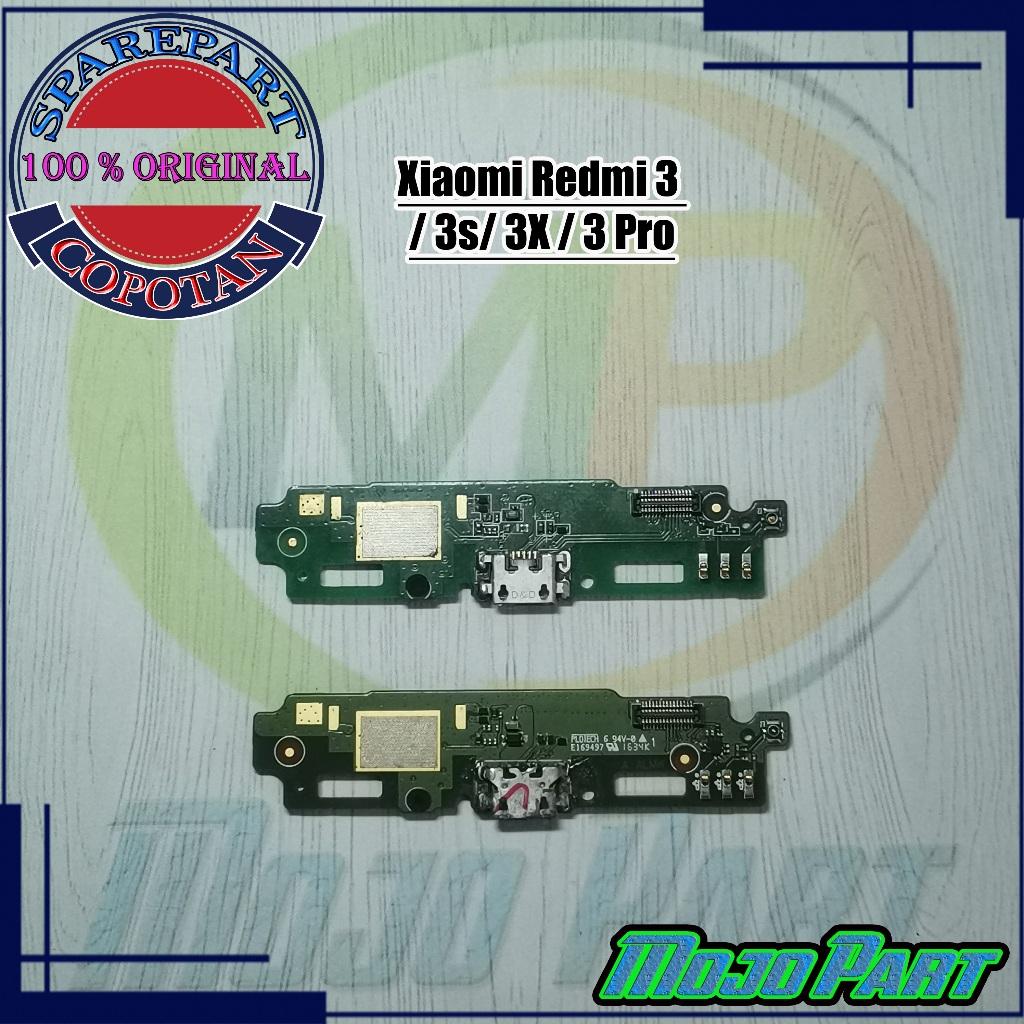Xiaomi Redmi 3 / 3X / 3 Pro / 3S Papan Cas Original Copotan - Konektor Charger Board Plug In Mesin B
