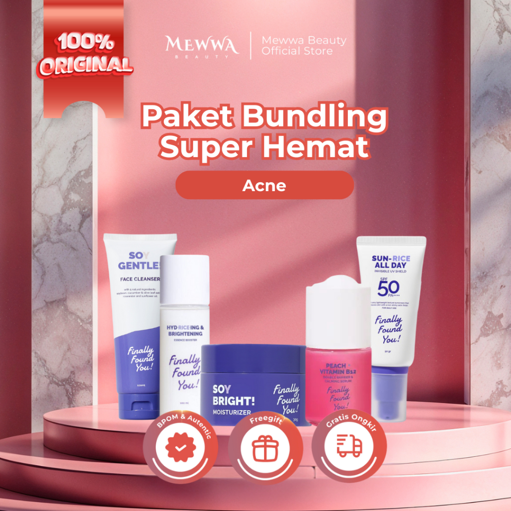 Mewwa Beauty - Finally Found You Bundling Skin Barrier 5 In 1 | Face Cleanser | Toner | Serum | Mois