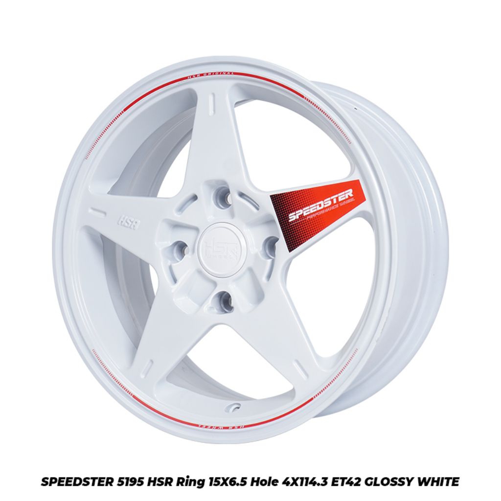 PROMO VELG HSR RING 15 PCD 4X114 GLOSSY WHITE