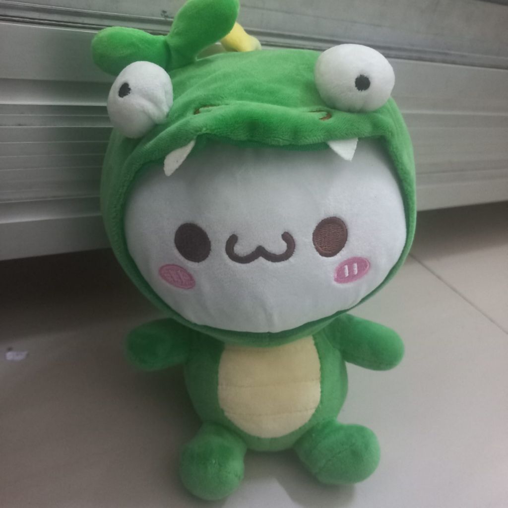 boneka budding pop green dinosaurus