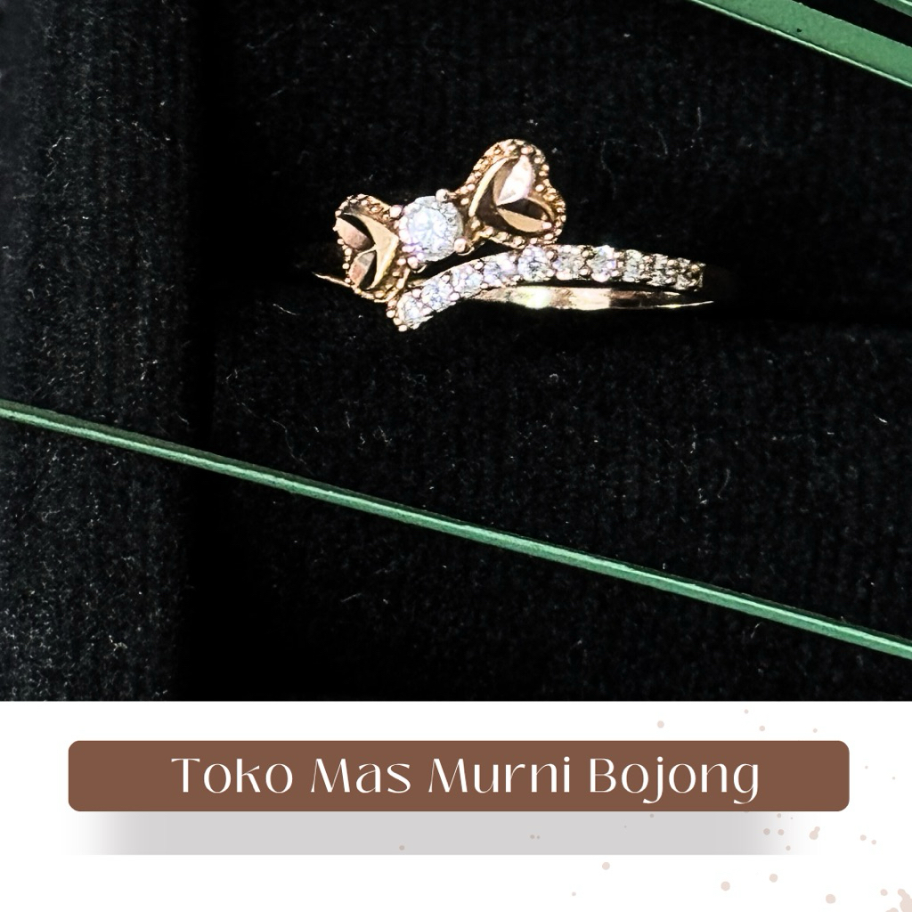 cincin emas model pita 6K toko mas murni