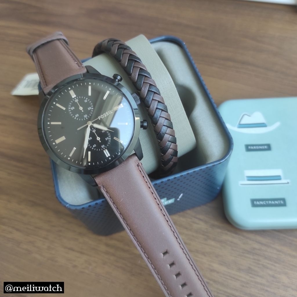 JAM TANGAN PRIA LEATHER TYPE FS5437+GELANG