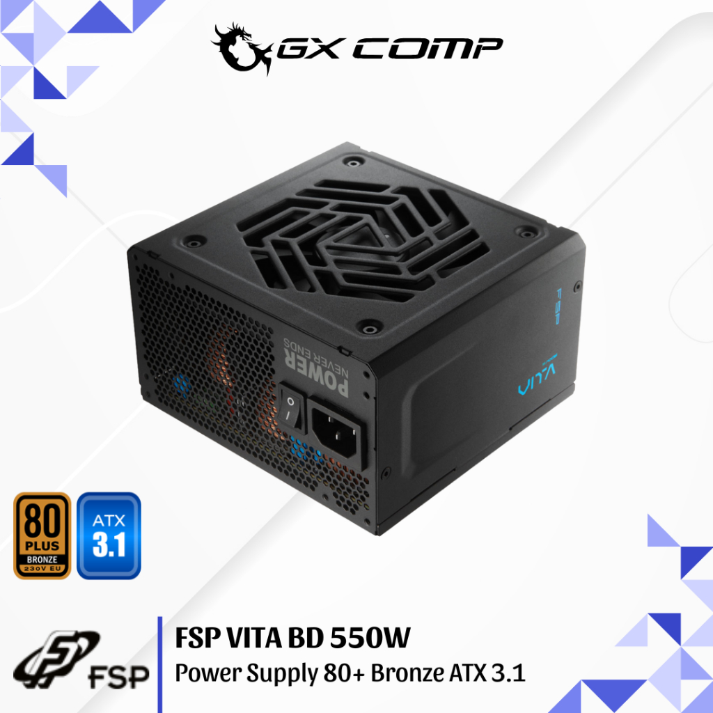PSU FSP Vita BD 550W 80+ Bronze ATX 3.1 | Power Supply 550 Watt 550BD BD550