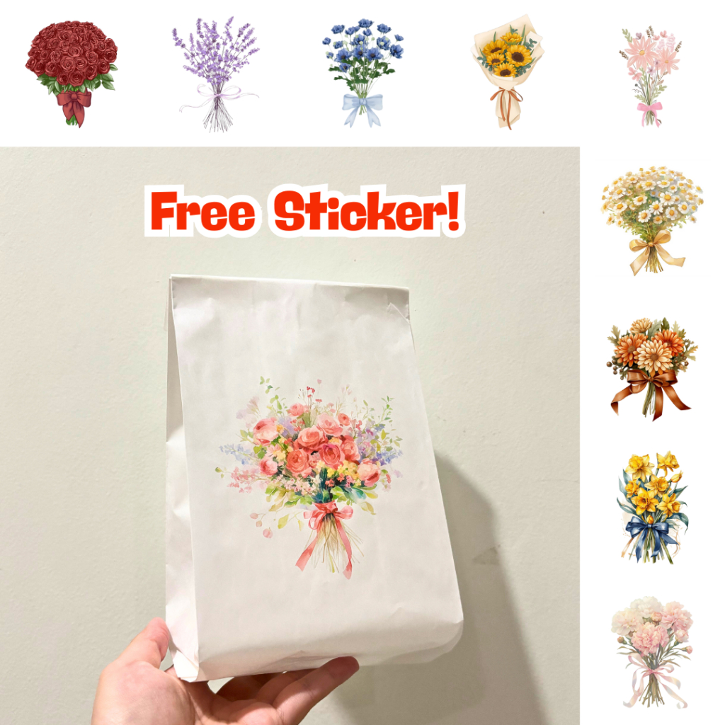 

Kantong Kertas Paper Bag Flower | Amplop Bungkus Kado Aesthetic Gift Bag Cookies - Putih Cokelat