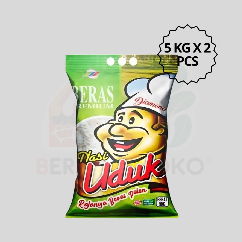 

10Kg Beras Nasi Uduk Hijau 5 Kg x 2 Sak - Beras Pulen dan Pandanwangi