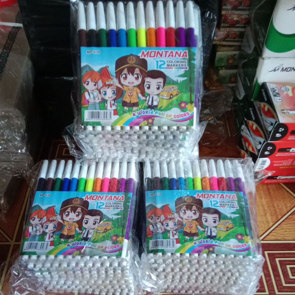 

Spidol 12 warna Montana MP-838 1 pak(12 SET)