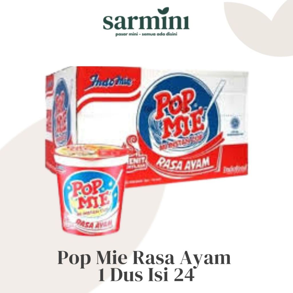 

Pop Mie Kuah Rasa Ayam 75g 1 Dus isi 24 pcs