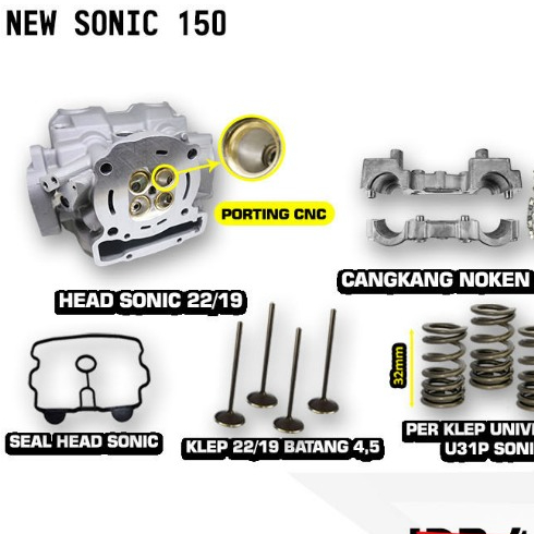 SEAL HEAD HONDA SONIC ORIGINAL BINTANG RACING TEAM