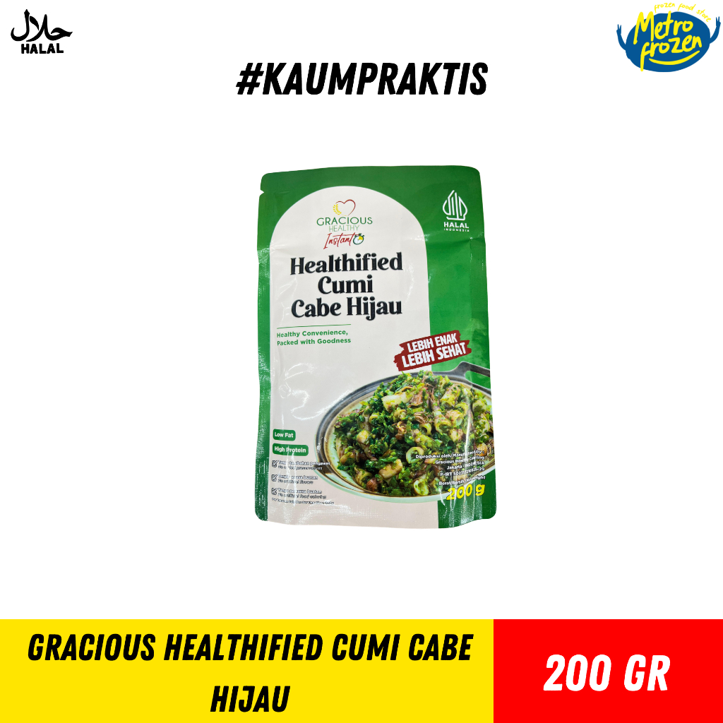 

GRACIOUS Healthified Cumi Cabe Hijau & GRACIOUS Healthy Beef Mercon Pedas Sopan 200gr