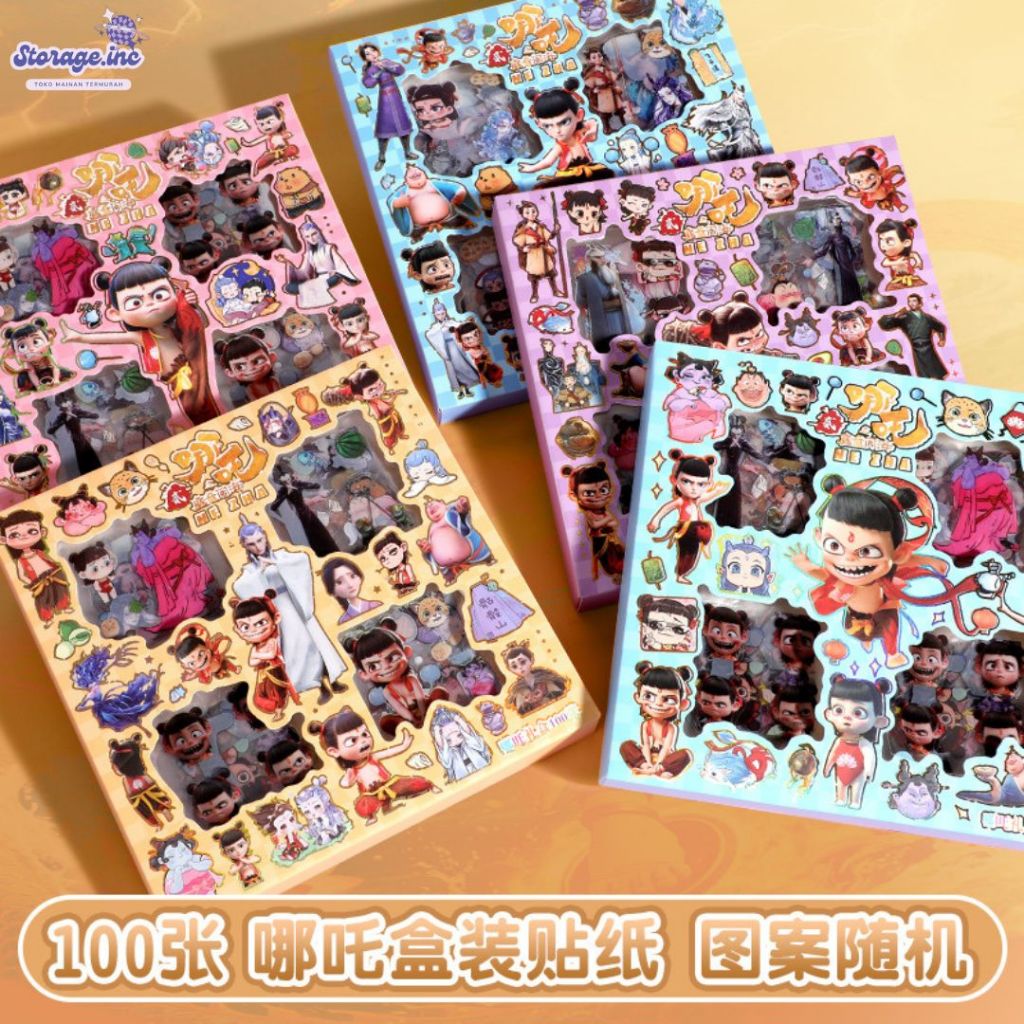 

Paket 6 Box Stiker Anak Momo estetic Stiker Waterproof stiker Sanrio Motif kartun korea 100 lembar.
