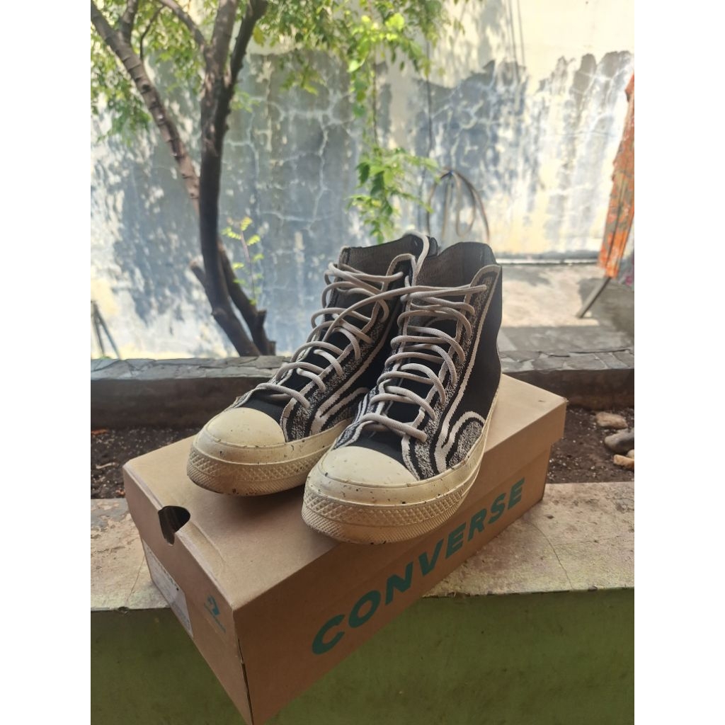 Preloved Converse Renew Chuck 70 Knit black High