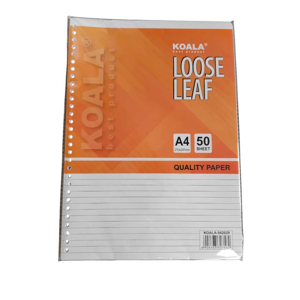 

Koala loose leaf A4 50 lembar garis/polos