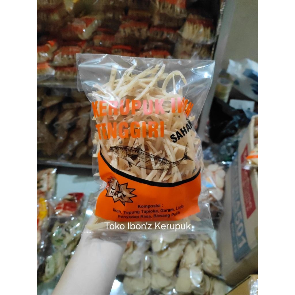Kerupuk ikan tenggiri Pontianak 300 Gram Cemilan Keripik - Kerupuk Ikan Pontianak - Stik & Keping