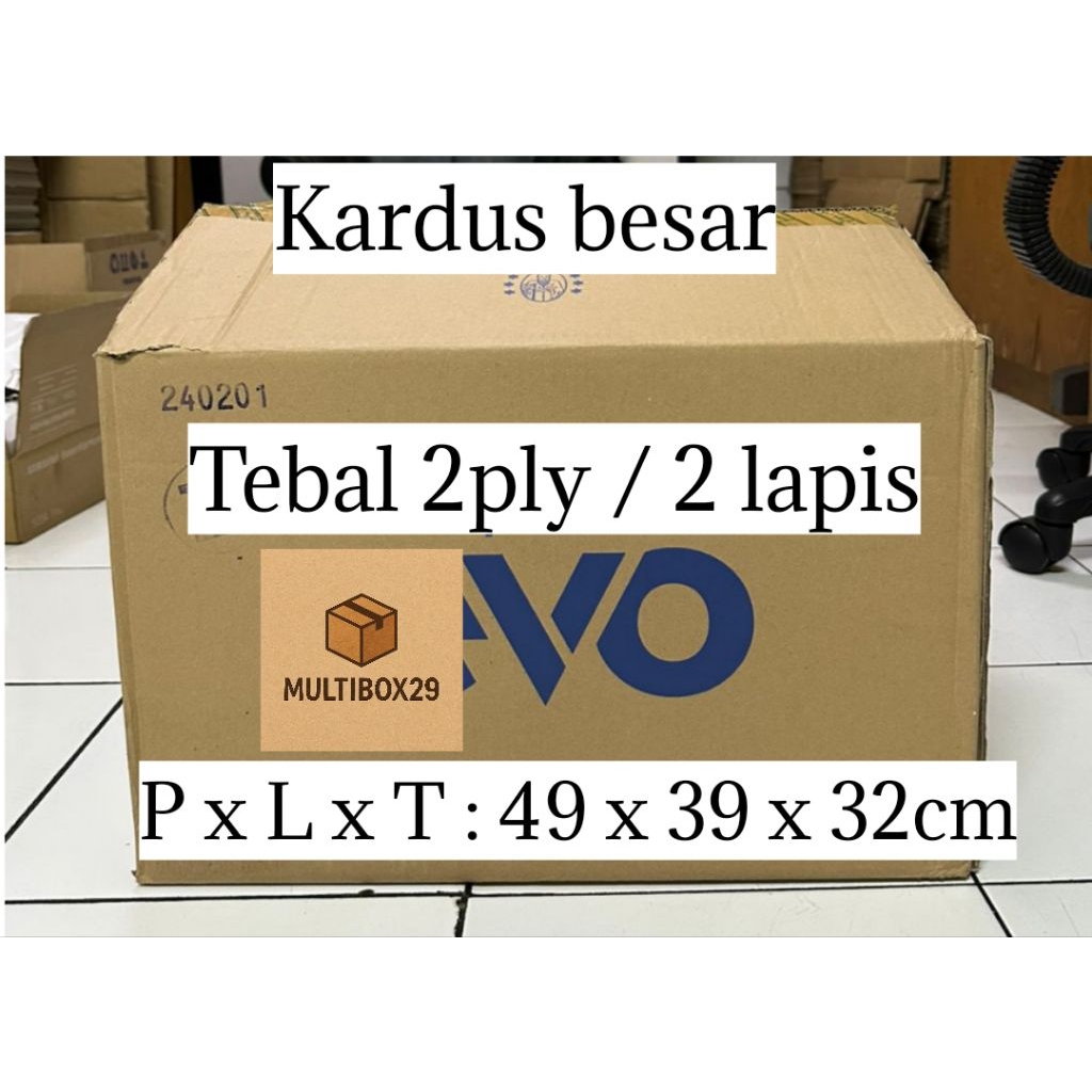 

Kardus tebal 2ply 49x39x32cm, 2 layer kardus besar 2 lapis untuk pindahan rumah kantor kost, container box karton penyimpanan storage double wall
