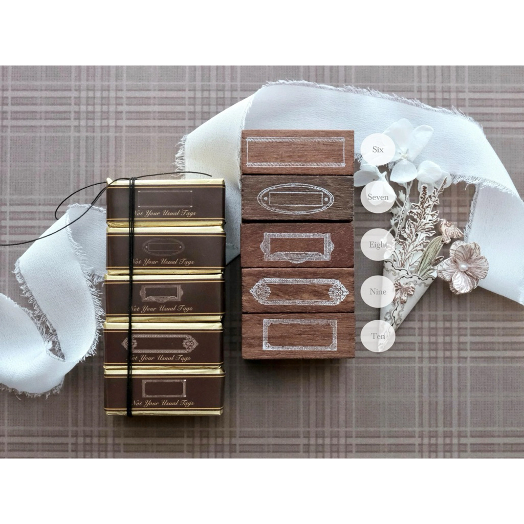 

Jieyanow Atelier Not Your Usual Tags II Rubber Stamp