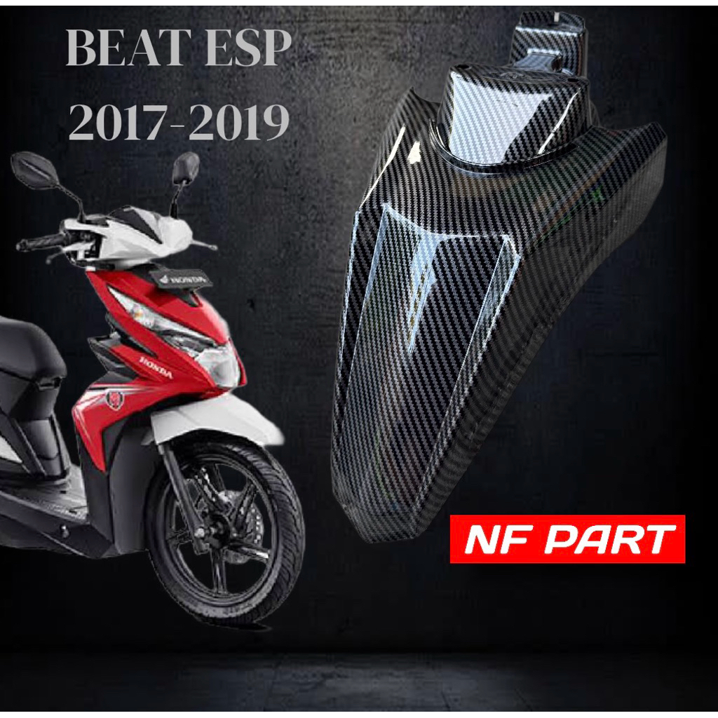 Slebor spakbor depan beat new esp carbon forged kevlar wtp glossy beat esp 2016-2019