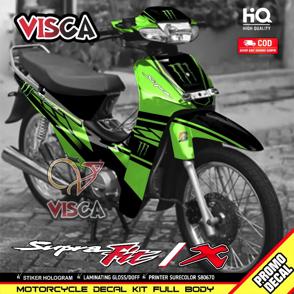 Stiker Supra 100 - Striping Supra X Supra Fit - Decal Supra Fit Supra x Lama Full Body - RACING