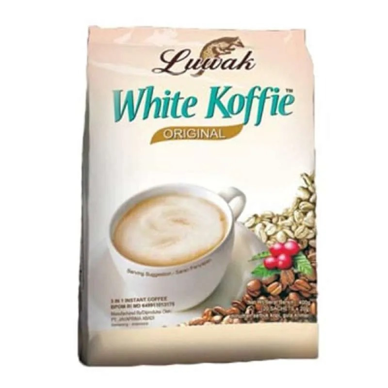 

LUWAK WHITE KOFFIE 400gr ORIGINAL ISI 18's @20gr