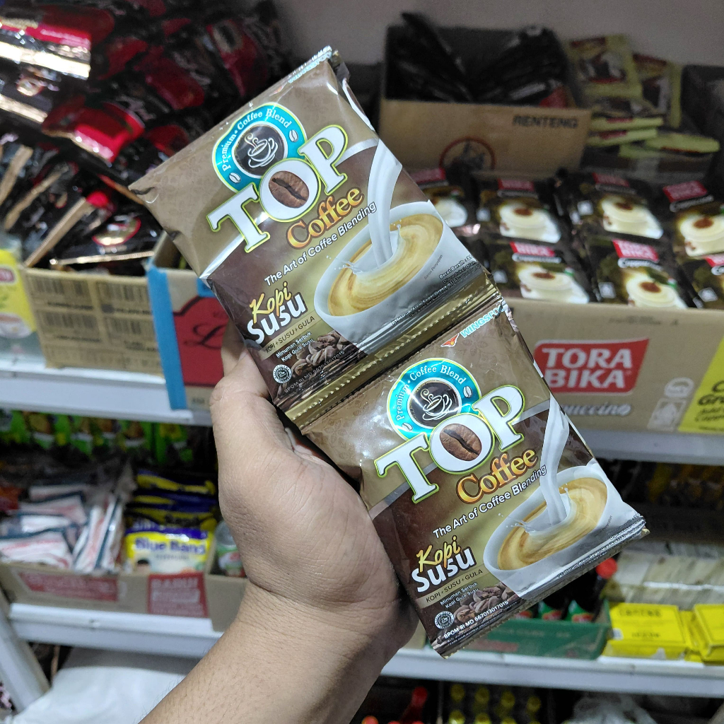 

Top Coffe Kopi Susu 31g 1Renceng (12 Sachet) Harga Murah!!