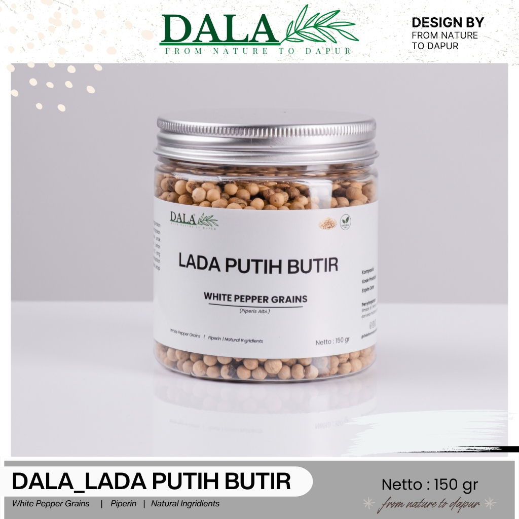

DALA_Lada Putih Butir / White Pepper Grains (80 gr / 150 gr)