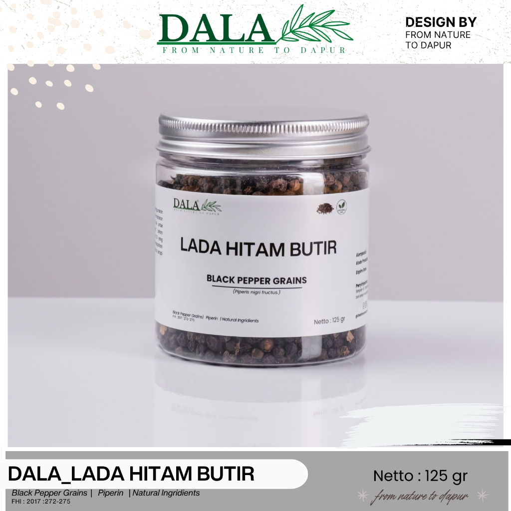 

DALA_Lada Hitam Butir / Black Pepper Grains (70 gr / 125 gr)