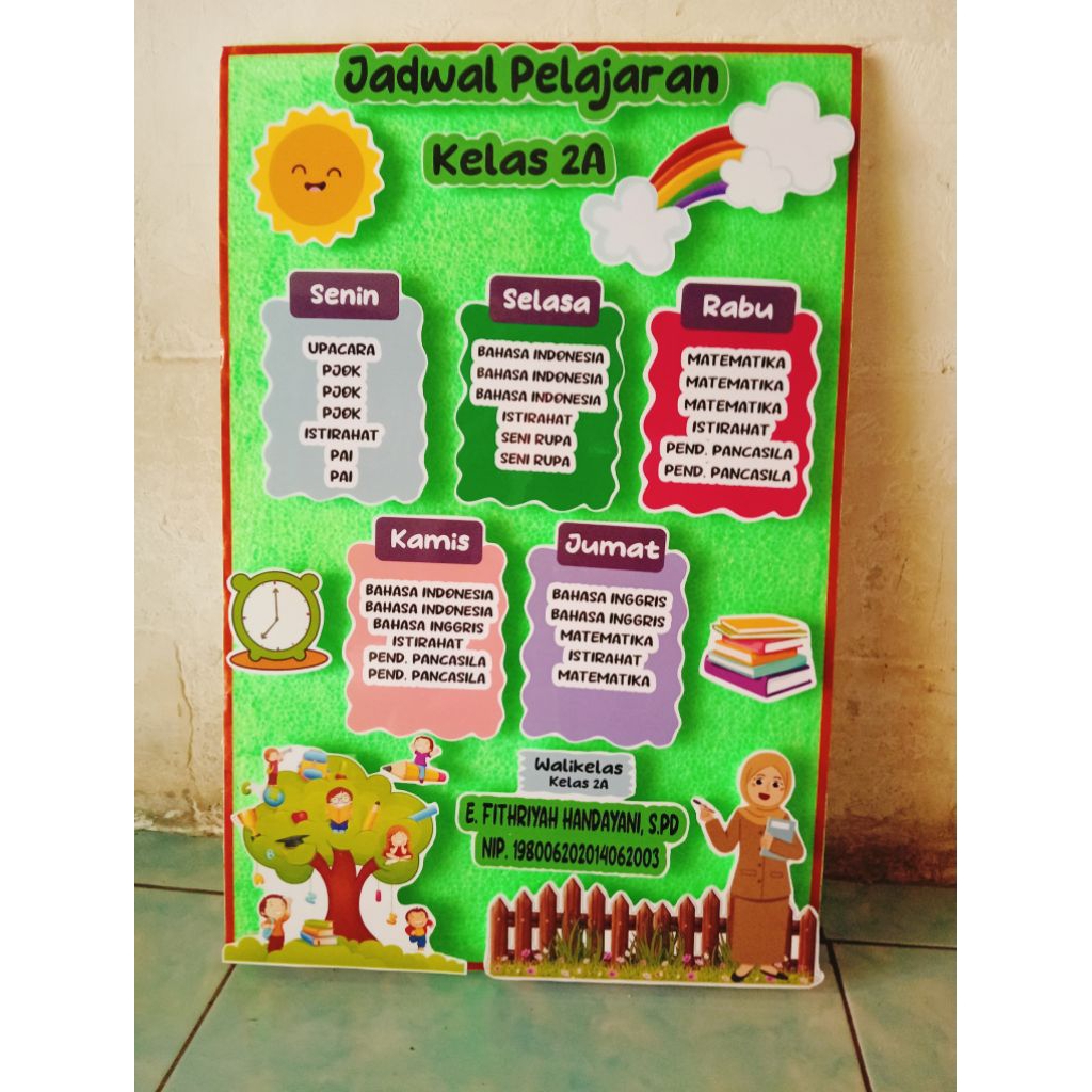 

jadwal mata pelajaran 40x60