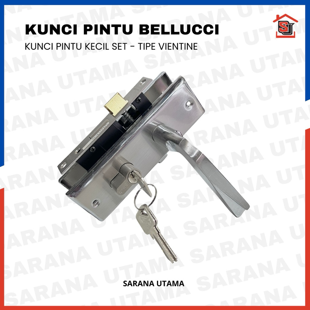Kunci Pintu Rumah Kecil Stainless Bellucci - Tipe Vientine