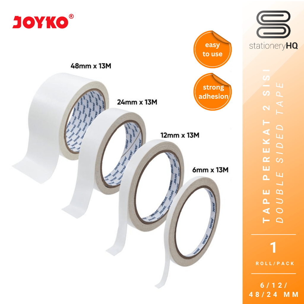 

Joyko Double Tape / Perekat 2 Sisi / Isolasi Bolak Balik All Size