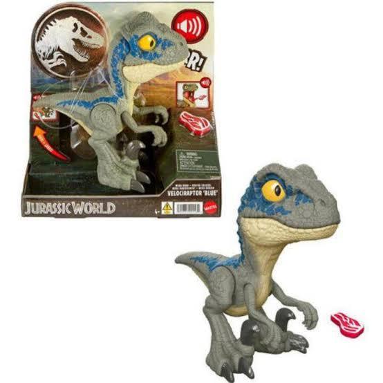 Jurassic World Mega Roar Velociraptor Blue / Jurassic World / Koleksi / Mainan Anak